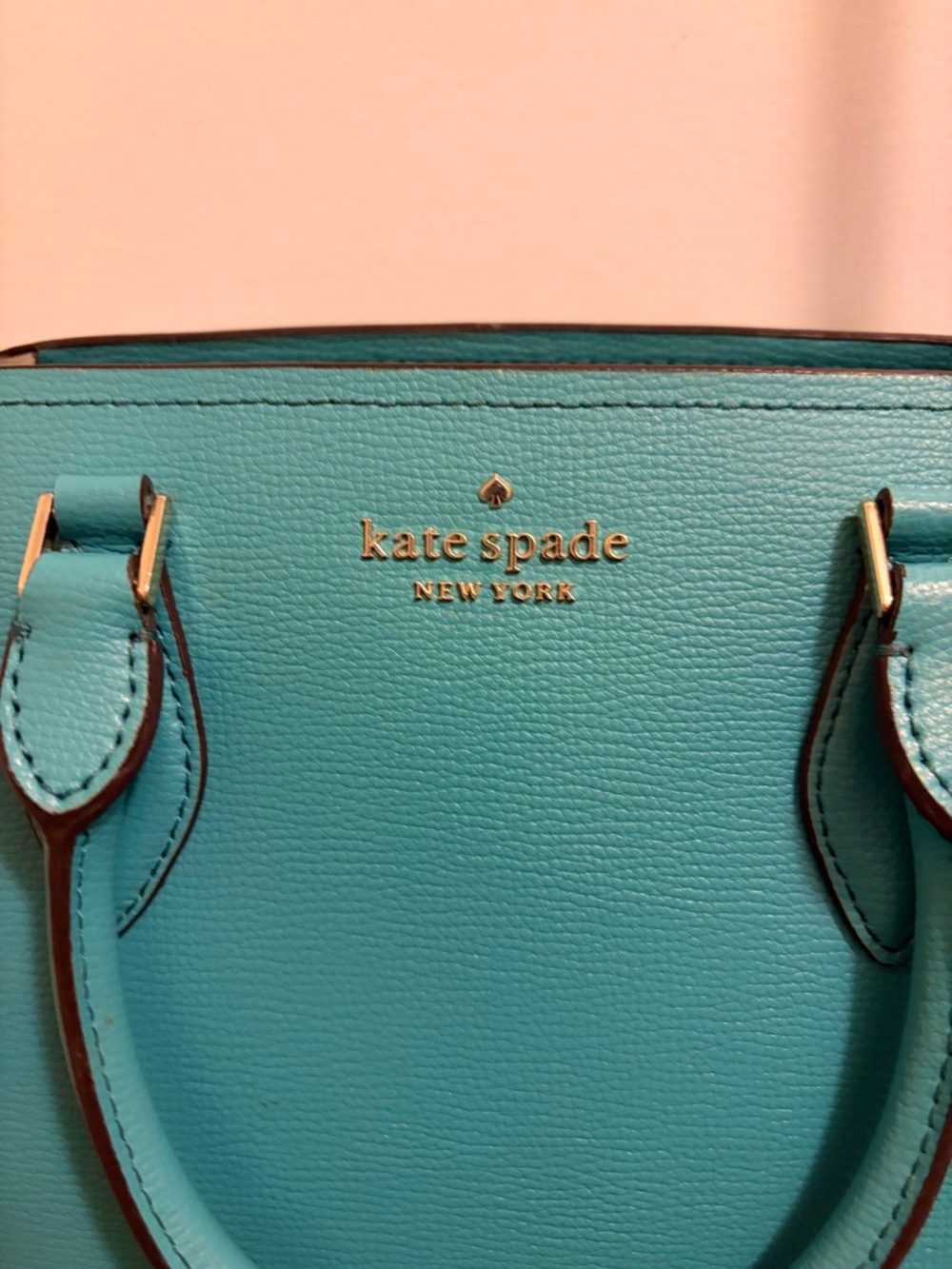 Kate Spade New York Darcy Small Satchel Crossbody in Stone Blue Leather ♠️
